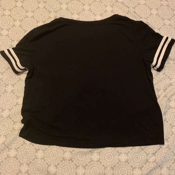 A black crop top. - Picture 2 of 2